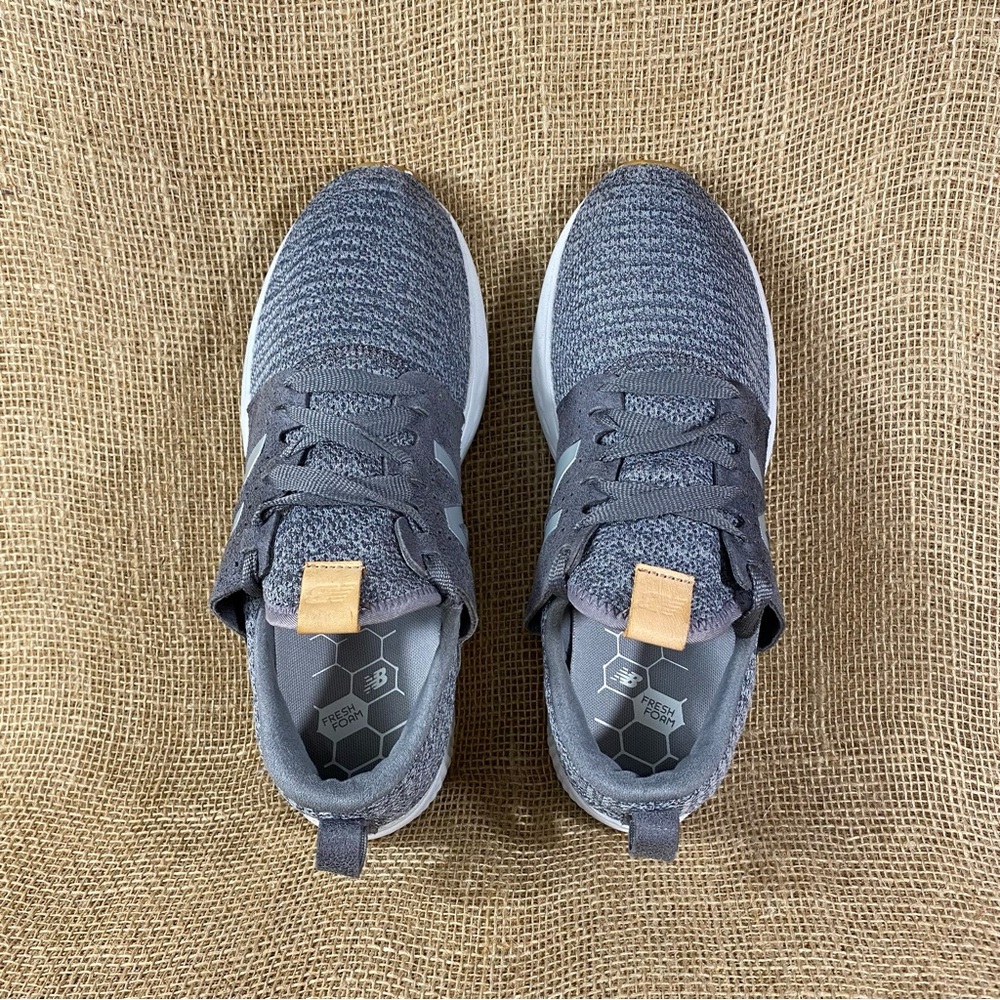 New balance fresh foam running shoes gray suede tan lite weight men’s size 9 - Picture 9 of 13